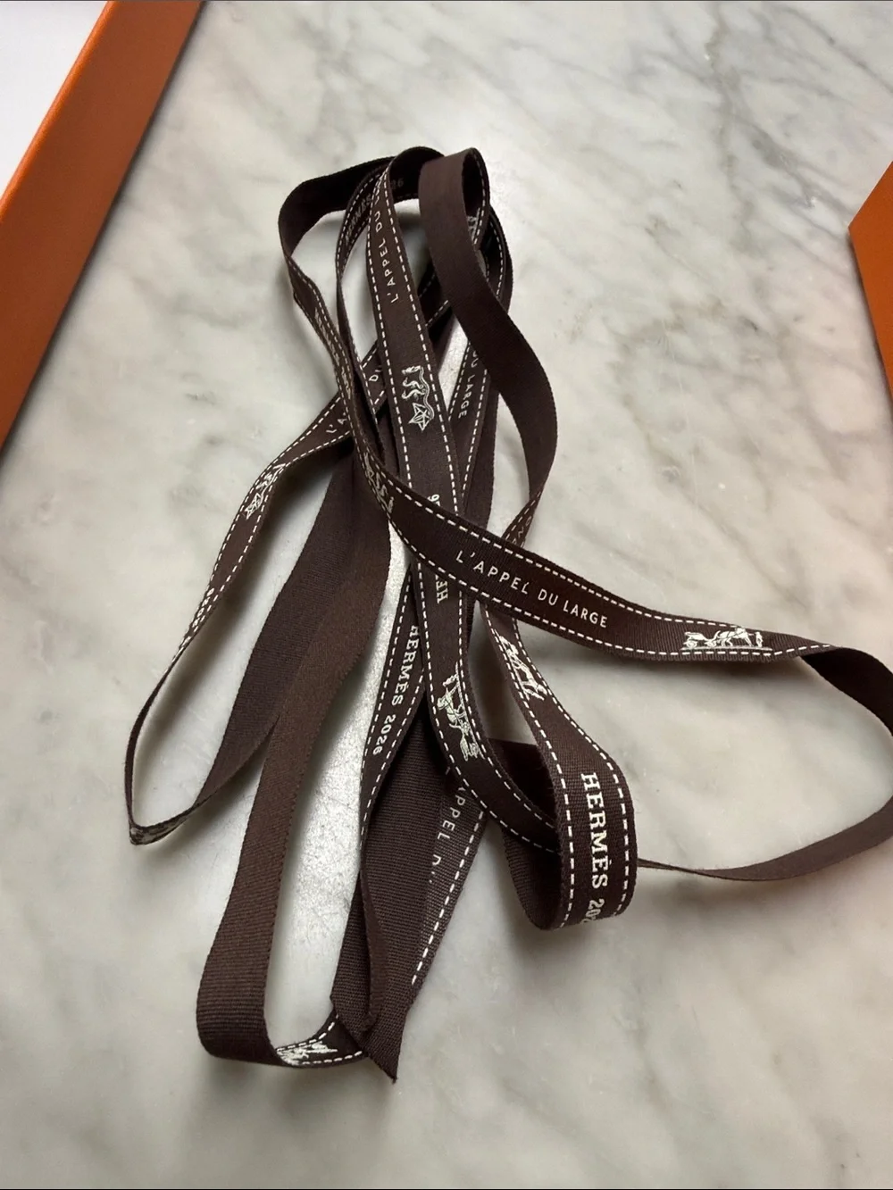 Hermes Classic Box with Lid, Two Sleeper Bag and Ribbon